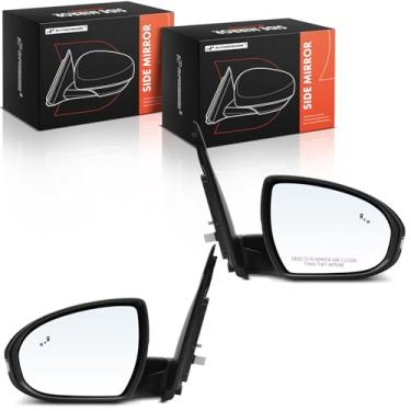 Imagem de A-Premium Par (2) espelhos retrovisores elétricos do lado do motorista e do passageiro - compatível com Hyundai Tucson 2016-2018 - Retrovisor retrovisor externo preto dobrável manual aquecido com