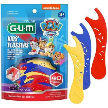 Imagem de Fio Dental C/ Cabo Kids Flossers Patrulha Canina Gum C/40