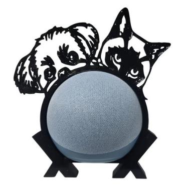 Imagem de Suporte de Alexa para Echo Dot 4  e Dot 5 "Shih Tzu e Gato" - Espaço 3