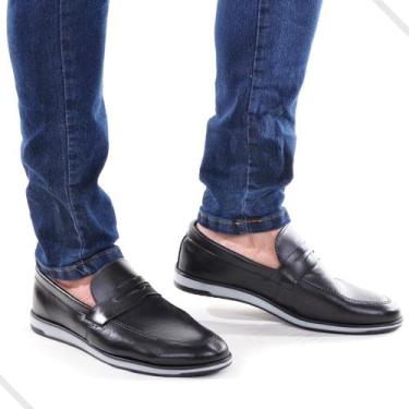 Imagem de Sapato Masculino Casual Social Mocassim Preto Premium Conforto loafer 