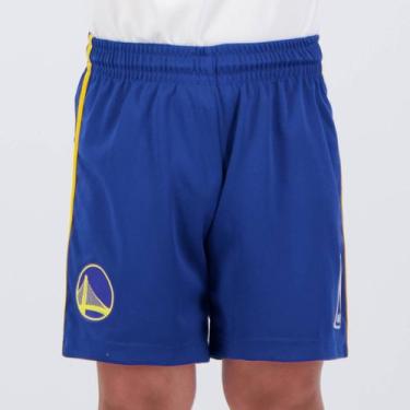 Imagem de Bermuda NBA Golden State Warriors Wander Infantil Azul - Braziline, 8 
