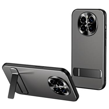 Imagem de POYUFRG Capa ultrafina para Honor Magic 7 Pro/7, capa para celular com suporte dobrável para proteção total da lente antirimpressões digitais, preta, 7 Pro