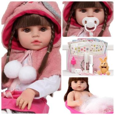 Imagem de Bebê Reborn Coelinha Valentina Premium Brinquedo Conjunto - Cegonha Re