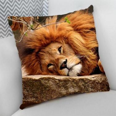 Imagem de Almofada Decorativa Cheia c/ Zíper Animais Exóticos Selvagens - Deluzz