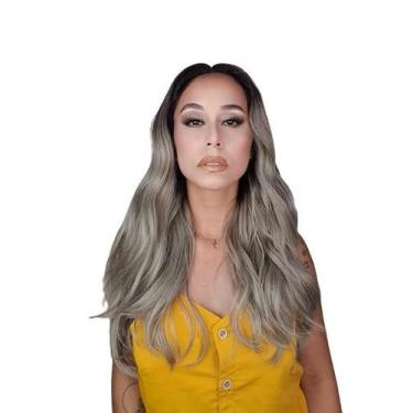 Imagem de Peruca wig ondulada média com repartição em tela 55cm - Lace Front BH,