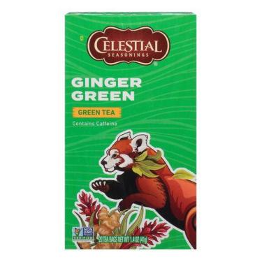 Imagem de Chá Verde Celestial Gengibre Ginger Green Importado Sachês