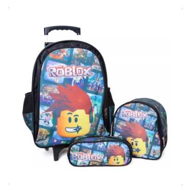 Imagem de Mochila Rodinha Infantil Menino Roblox Game Jogos C Alça - Essenciale