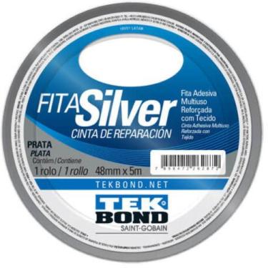 Imagem de Fita Silver Prata 48mmX5m Tekbond