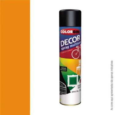 Imagem de Tinta spray decor 360ml - colorgin - laranja - kit c/ 06 un., 2,400