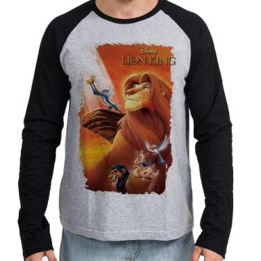Imagem de Camiseta Manga Longa blusa Rei Leão Simba - Empório Dutra, G  adulto