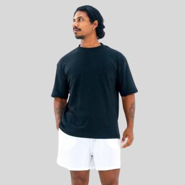 Imagem de Camisa Masculina Oversized Blusa Lisa - LUNNA, Preto, M