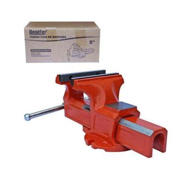 Imagem de Torno De Bancada Aço Base Fixa Morsa 5 Polegadas - Bestfer