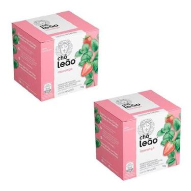 Imagem de Chá De Morango Com 10 Saquinhos -kit 2 Caixas - Leão  - Chá Leão, Bebi