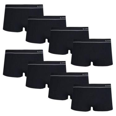 Imagem de Kit 8 Cueca Sunga Microfibra Lupo Sem Costura Original Nf , Preto, M