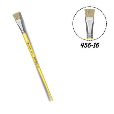 Imagem de Pincel Condor 456-16 Chato Pelo Natural Cabo Longo