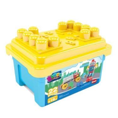 Imagem de Blocos de montar educativo blocolândia robô mk407 2 anos dismat