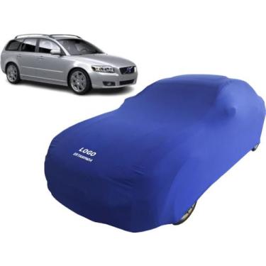 Imagem de Capa Protetora De Tecido Helanca Para Carro Perua Volvo V50 - Mz, Azul