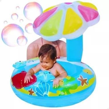Imagem de Boia Infantil Para Bebê Criança Com Cobertura Protege Do Sol - js