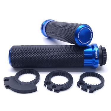 Imagem de Manopla de Moto Esportiva com Roldana e Engrenagem - NoBrand, Azul