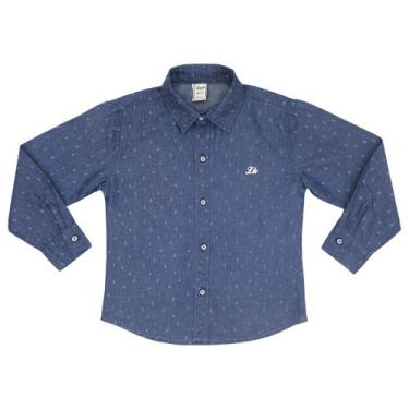 Imagem de Camisa Infantil Look Jeans Manga Longa Jeans, 04