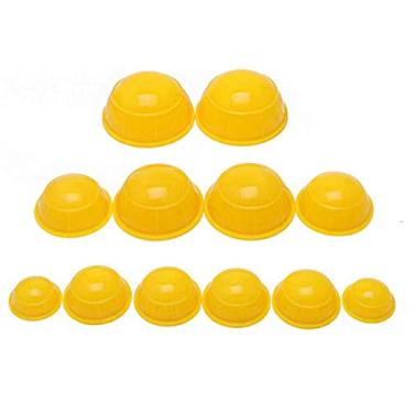 Imagem de Healthcom Conjunto de ventosas de silicone para massagem a vácuo, 12 peças, conjunto de terapia de acupuntura, massagem corporal profissional, ventosa, terapia de ventosa, alívio da dor, saúde