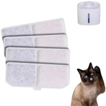 Imagem de Kit 4 Refil Filtro Bebedouro Fonte De Água Pet Cães E Gatos - Pet For 