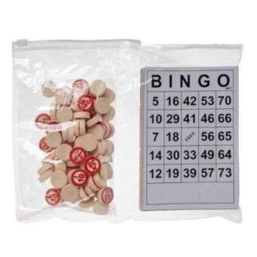 Imagem de Conjunto Jogo de Bingo Cartelas e Pedra com 75peças DT0211B - ds