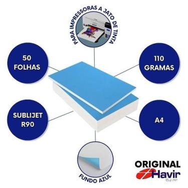 Imagem de Papel Sublimático Havir 110g  A4  50 folhas