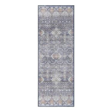 Imagem de Gertmenian Tapete de área boho tufado interno impresso - antiderrapante, ultrafino, super forte - decoração de casa para entrada, quarto, sala de estar - corredor 2x8, cinza tanis, 28949