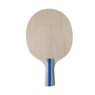 Imagem de oshhni Lâmina de tênis de mesa Lâmina de pingue-pongue de madeira profissional durável 5 camadas raquete de tênis de mesa placa base para adultos crianças, 239mm x 147mm