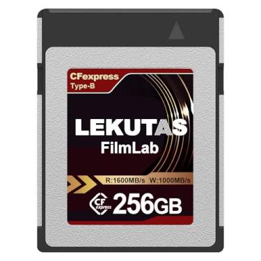 Imagem de LEKUTAS Cartão de memória CFexpress tipo B de 256 GB, R1700MB/s W1100MB/s CFX xqd cartões tipo B para câmeras 8K RAW, compatível com Nikon Z6/Z7/D6, Canon EOS-1DXMark III/EOS-R5, Panasonic S1/S1R, DJI