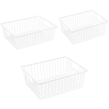 Imagem de Nprohuge Pacote com 3 caixas organizadoras verticais para freezer - Organizadores de freezer Standup para freezer vertical de 16 pés cúbicos melhoram a circulação de ar, cestas de armazenamento de