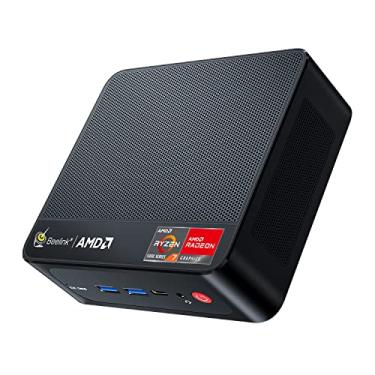Imagem de Beelink Mini PC SER5, AMD Ryzen 7 5700U (8C/16T, até 4,3 GHz), Mini computador 16GB DDR4 RAM 500GB M.2 SSD Graphics 8 core 1900 MHz Wifi6/BT5.2/HDMI+DP+Tipo-C, suporta exibição de três telas