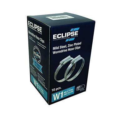 Imagem de Eclipse Professional Tools ECW1-2X W1 Caixa com 10 braçadeiras de mangueira de engrenagem helicoidal de aço suave de 45-60 mm