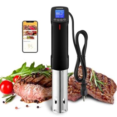 Imagem de Inkbird Máquina Sous Vide WiFi ISV-100W, Circulador de imersão de fogão Sous-Vide de 1000 Watts com 14 receitas predefinidas no aplicativo e função de calibração, imersão térmica, aquecimento rápido