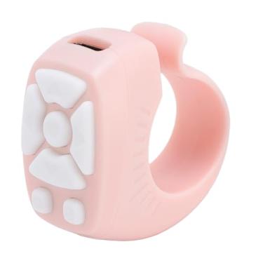 Imagem de Virador de Página de Controle, Virador de Página na Ponta do Dedo para TikTok, Controlador de Vídeo Bluetooth de 7 Teclas para Tirar Fotos, Assistir Vídeos, Ler Romances (Rosado)