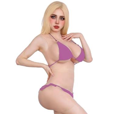 Imagem de YINSUCDS Body de silicone na altura da coxa Body de silicone C-G Cup para transgêneros drag queen crossdressers masculino para feminino, Nude., E cup