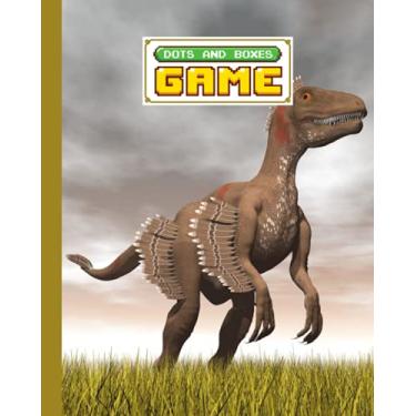 Imagem de Dots And Boxes Game: Velociraptor Dinosaur Cover Dots & Boxes Activity Book - 120 Pages!, Dots and Boxes Game Notebook - Classic Pen & Paper Games (8.5 x 11 inches) by Margarita Zeller