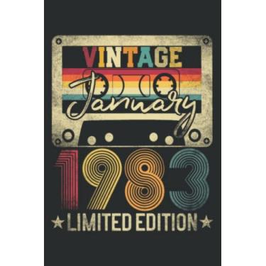 Imagem de 1983 January Vintage Limited Edition 39Th Birthday Gift Idea Nice: Wide Ruled Paper Notebook Journal with 6" x 9", 120 Pages | Pretty Wide Blank Lined ... for Home School College for Writing Notes.