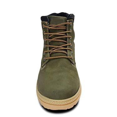Imagem de Coturno Adventure casual cano médio couro verde oliva Pierrô (41)