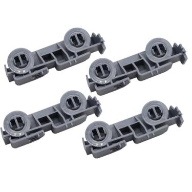 Imagem de Pacote com 4 WD28X27241 Kit de suporte e rolo de lava-louças compatível com GE lava-louças substitui WD12X28078 WD12X10438 WD12X10438 WD12X10439 WD12X10446