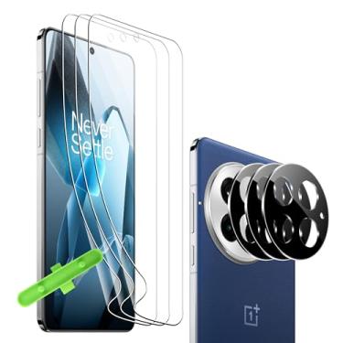 Imagem de Fhyeugfy Película protetora de tela OnePlus 13, [3 + 3 + 1 unidade] Película TPU autorreparável (sem vidro) + protetor de lente da câmera + acessórios de posicionador de montagem, antiarranhões, 17,3