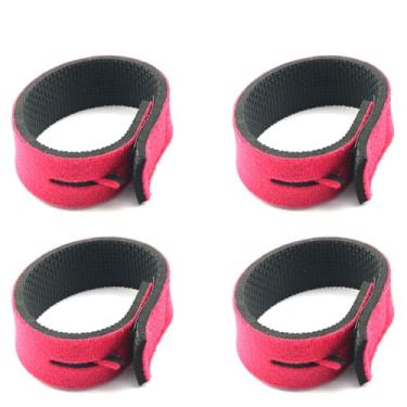 Imagem de JCBIZ LUYA Fichário de vara VERMELHO - 10 peças de gravata de vara engrossada gravata mágica equipamento de pesca elástico elástico alça de fixação ajustável suporte de vara de pesca Magic Tie Tackle