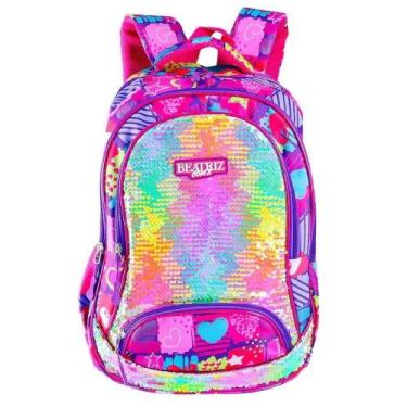 Imagem de Mochila De Costas Beatriz Com Z Caracoes Riscados First, Rosa