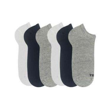 Imagem de Kit com 6 Pares de Meias Sortida Trifil T06227 Algodão - Unissex, 39/4