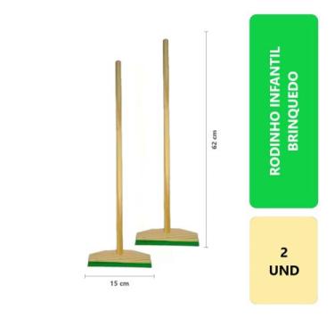 Imagem de Kit Infantil com 2 Mini Rodos Rodinho Limpeza Infantil Brinquedo Educa