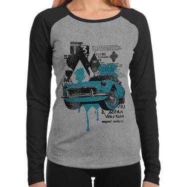 Imagem de Baby Look Raglan Vintage Classic Car Painting Manga Longa - Foca na Mo