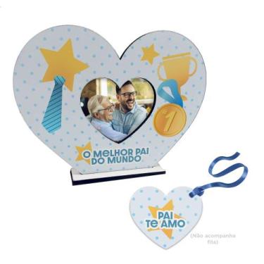 Imagem de Kit 50 Lembranças Dia Dos Pais Coração e Chaveiro - Parede Bonita, 2