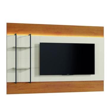 Imagem de Painel Moderno para TV com LED - Ravena-Naturale/Off White - Mavau Móv