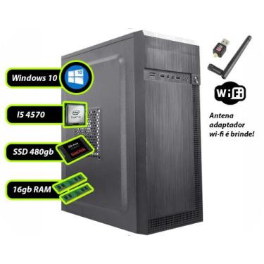 Imagem de Pc Desktop Cpu Intel I5 4ª Ger 16gb Ddr3 480gb Windows 11 - Sbls Infor